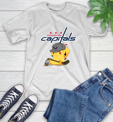 NHL Pikachu Hockey Sports Washington Capitals T-Shirt