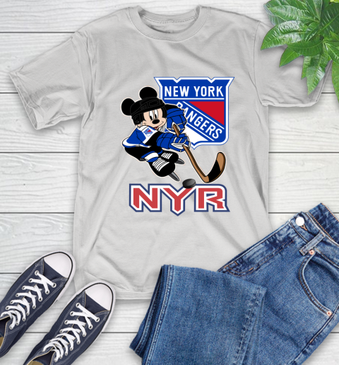 NHL New York Rangers Mickey Mouse Disney Hockey T Shirt T-Shirt
