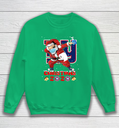 New York Giants Funny Santa Claus Dabbing Christmas 2020 NFL Sweatshirt 5