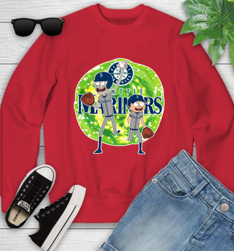 MLB Seattle Mariners Rick And Morty Baseball Sports Youth Sweatshirt 9