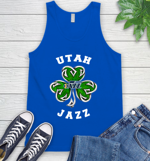 NBA Utah Jazz Three Leaf Clover St Patrick's Day Basketball Sports Tank Top 4