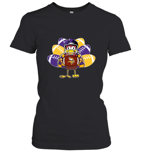 Minnesota Vikings Turkey Football Thanksgiving Women's T-Shirt