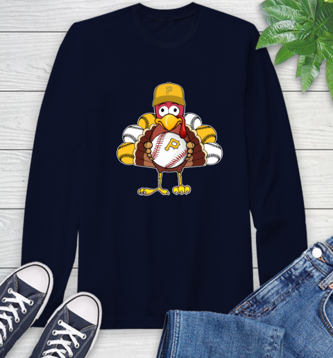 Pittsburgh Pirates Turkey thanksgiving Long Sleeve T-Shirt 4
