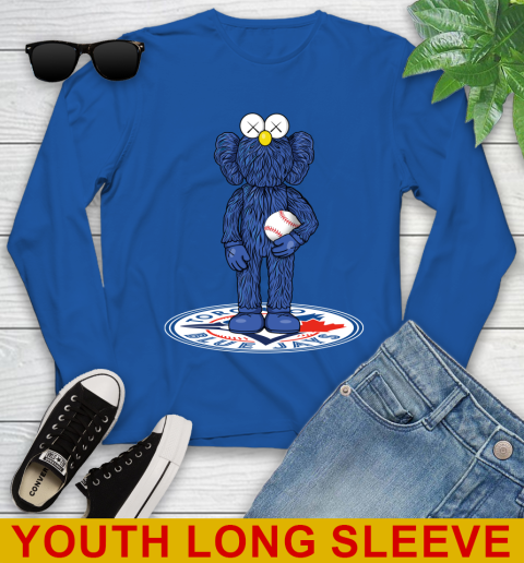 MLB Baseball Toronto Blue Jays Kaws Bff Blue Figure Shirt Youth Long Sleeve 10