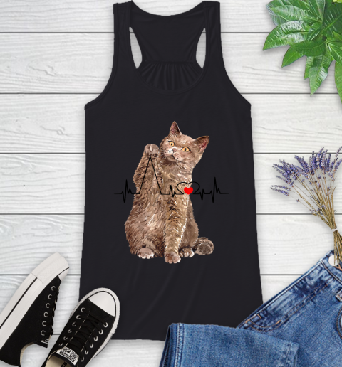 Nurse Shirt Curious Cat Messing With Heart Line Funny T Shirt Racerback Tank