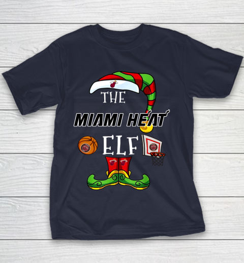 Miami Heat Christmas ELF Funny NBA Youth T-Shirt 2