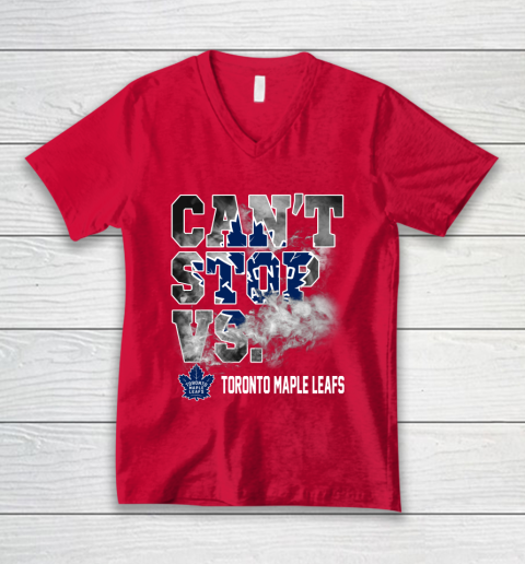 NHL Toronto Maple Leafs Hockey Can't Stop Vs V-Neck T-Shirt 6