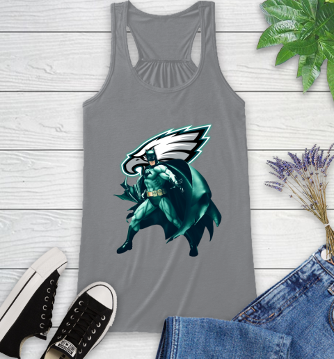 NFL Batman Football Sports Philadelphia Eagles Racerback Tank 5