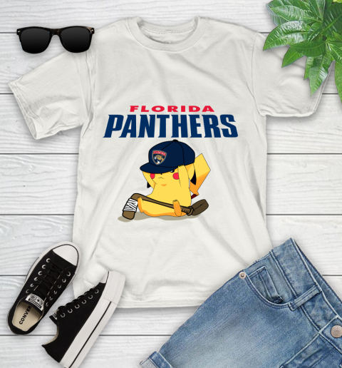 NHL Pikachu Hockey Sports Florida Panthers Youth T-Shirt