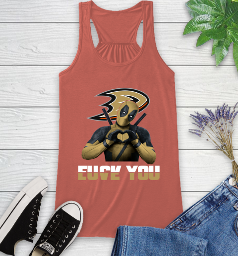 NHL Deadpool Love You Fuck You Hockey Sports Racerback Tank 3