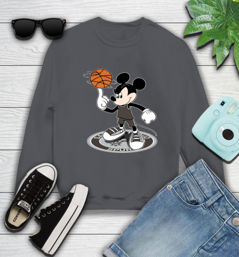 NBA Basketball San Antonio Spurs Cheerful Mickey Disney Shirt Sweatshirt 6