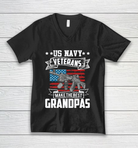 Veteran Shirt Us Navy Veterans Make the Best Grandpas V-Neck T-Shirt