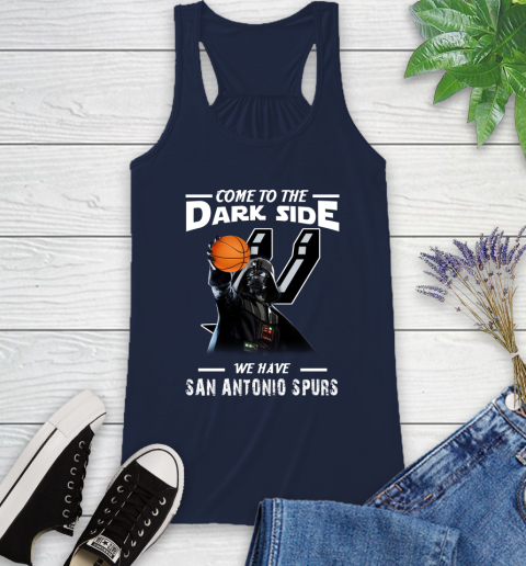 NBA Come To The Dark Side We Have San Antonio Spurs Star Wars Darth Vader Basketball Racerback Tank 10