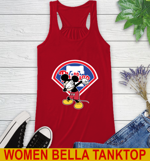 Philadelphia Phillies MLB Baseball Dabbing Mickey Disney Sports Racerback Tank 6