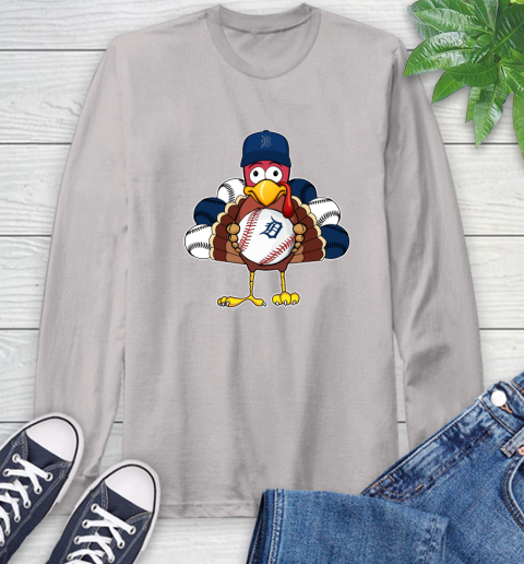 Detroit Tigers Turkey thanksgiving Long Sleeve T-Shirt 12