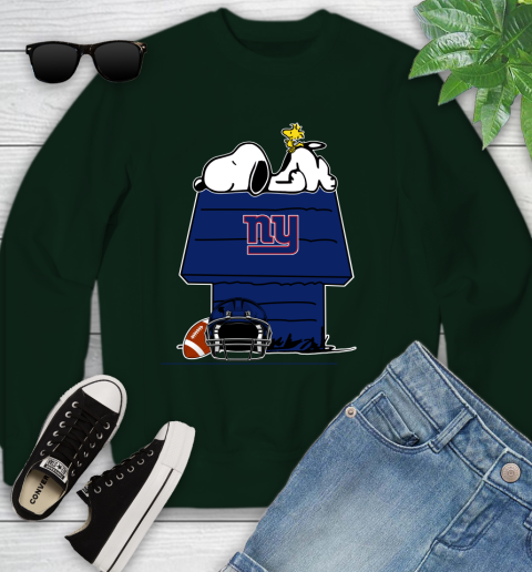 New York Giants NFL Football Snoopy Woodstock The Peanuts Movie Youth Sweatshirt 10
