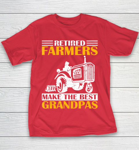 GrandFather gift shirt Retired Farmer Tractor Make The Best Grandpa Retirement Gift T Shirt Youth T-Shirt 7