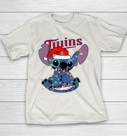 Minnesota Twins MLB noel stitch Baseball Christmas Youth T-Shirt 8