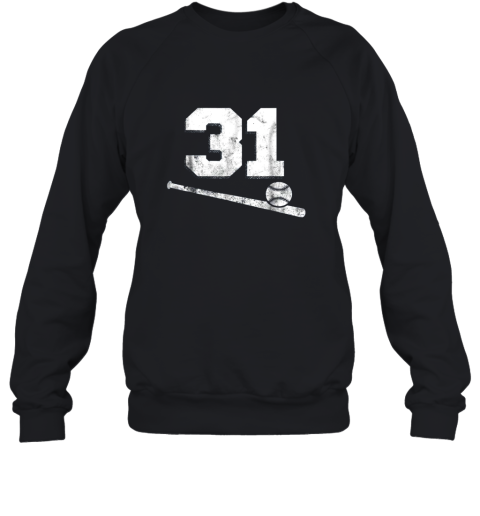 Vintage Baseball Jersey Number 31 Shirt Player Number Sweatshirt
