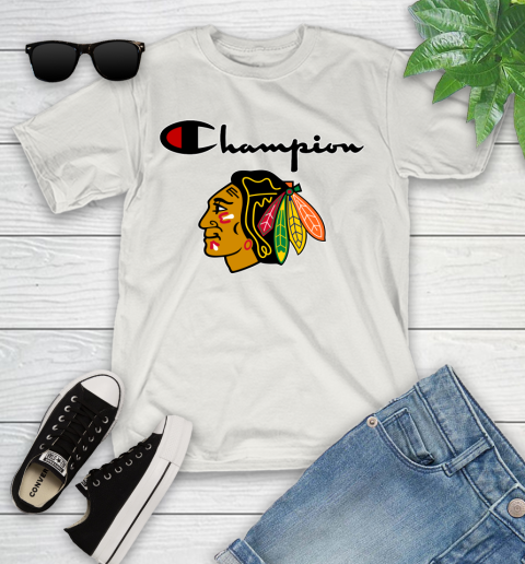 NHL Hockey Chicago Blackhawks Champion Shirt Youth T-Shirt 11