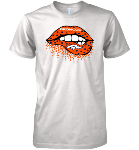 Denver Broncos Lips Inspired Premium Men's T-Shirt