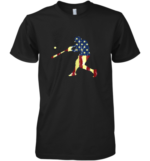 Patriotic American Flag Baseball Shirt, Baseball Premium Men's T-Shirt