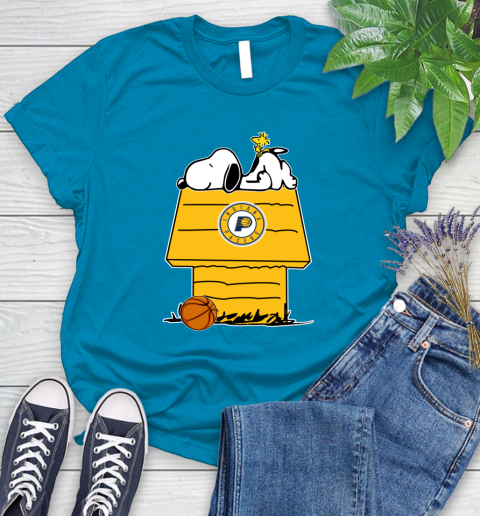Indiana Pacers NBA Basketball Snoopy Woodstock The Peanuts Movie Women's T-Shirt 7