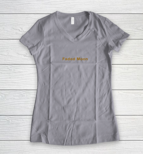 Faded Moon - At Least We Are All Under The Same Moon Women's V-Neck T-Shirt 2