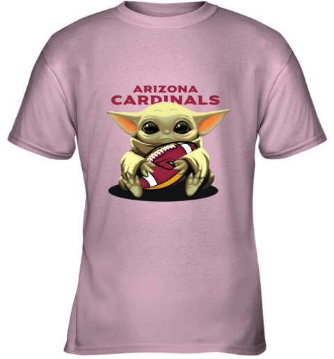 Baby Yoda Loves The Arizona Cardinals gcnz baby yoda loves the arizona cardinals youth t shirt 26 front light pink