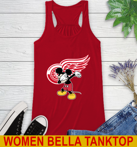 Detroit Red Wings NHL Hockey Dabbing Mickey Disney Sports Racerback Tank 6
