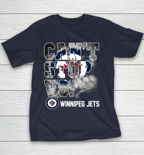 NHL Winnipeg Jets Hockey Can't Stop Vs Youth T-Shirt 2