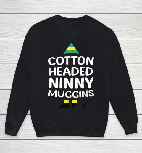 Ninny Muggins Cotton Headed Funny Christmas Elf Youth Sweatshirt