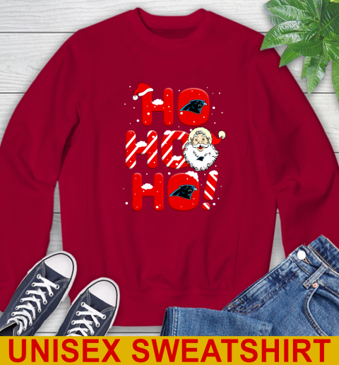 Carolina Panthers NFL Football Ho Ho Ho Santa Claus Merry Christmas Shirt Sweatshirt 9