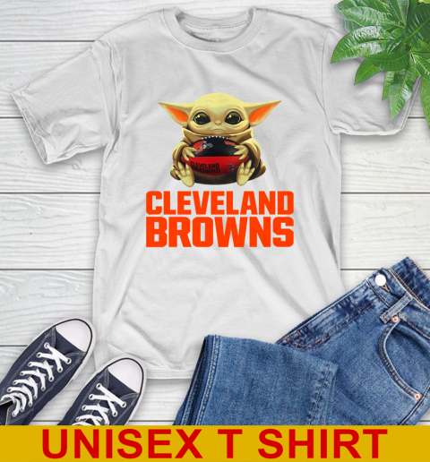 NFL Football Cleveland Browns Baby Yoda Star Wars Shirt T-Shirt