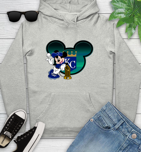 MLB Kansas City Royals The Commissioner's Trophy Mickey Mouse Disney Youth Hoodie