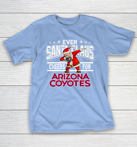Arizona Coyotes Even Santa Claus Cheers For Christmas NHL T-Shirt 10
