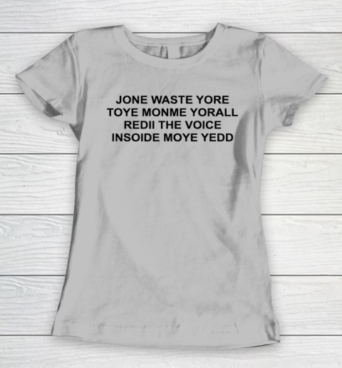 Jone Waste Yore Funny I Miss You Blink 182 Women's T-Shirt 3