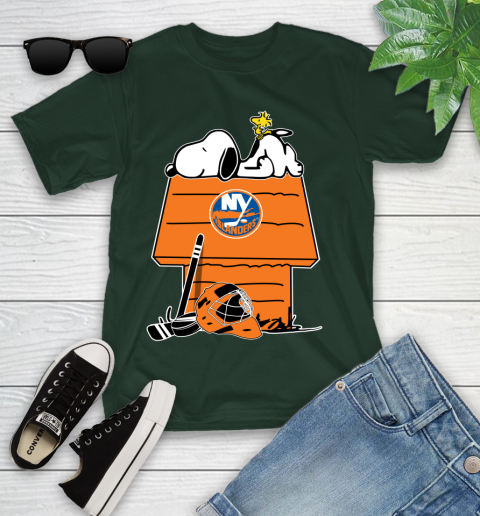 New York Islanders NHL Hockey Snoopy Woodstock The Peanuts Movie (1) Youth T-Shirt 5