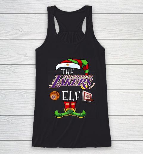 Los Angeles Lakers Christmas ELF Funny NBA Racerback Tank