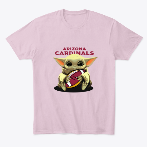 Baby Yoda Loves The Arizona Cardinals nvn1 baby yoda loves the arizona cardinals classic t shirt 2 front light pink