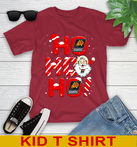 Phoenix Suns NBA Basketball Ho Ho Ho Santa Claus Merry Christmas Shirt Youth T-Shirt 12