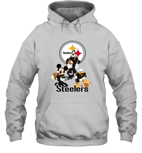 NFL Pittsburgh Steelers Mickey Mouse Donald Duck Goofy Football Shirt Youth  Hoodie