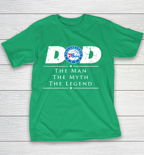 Philadelphia 76ers NBA Basketball Dad The Man The Myth The Legend Youth T-Shirt 3