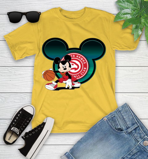 NBA Atlanta Hawks Mickey Mouse Disney Basketball Youth T-Shirt 8
