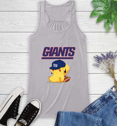 NFL Pikachu Football Sports New York Giants Racerback Tank 5