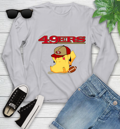 NFL Pikachu Football San Francisco 49ers Youth Long Sleeve 5
