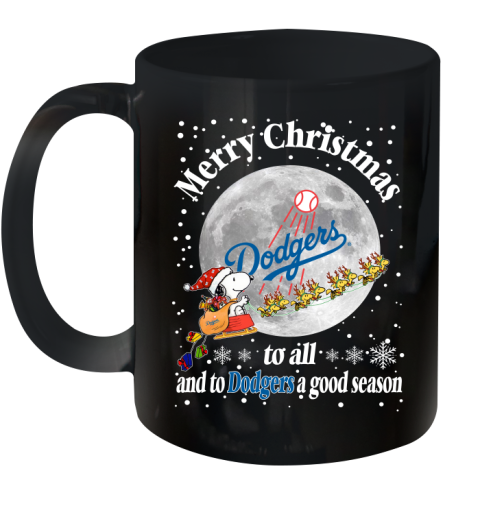 Los Angeles Dodgers Merry Christmas To All And To Dodgers A Good Season MLB Baseball Sports Ceramic Mug 11oz
