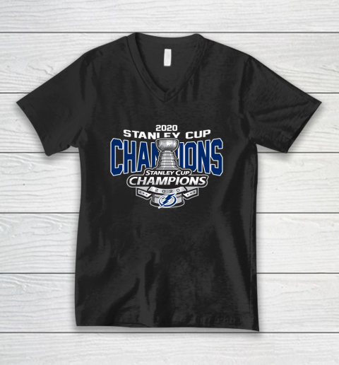 2020 Stanley Cup Champions NHL Tampa Bay Lightning V-Neck T-Shirt