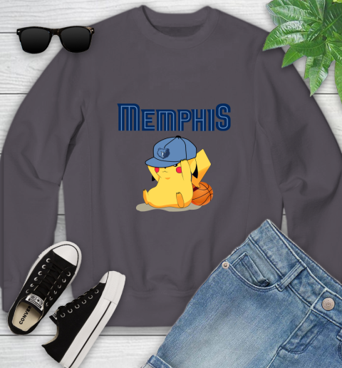 NBA Pikachu Basketball Sports Memphis Grizzlies Youth Sweatshirt 6