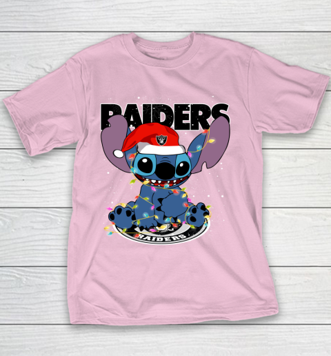 Oakland Raiders NFL Football noel stitch Christmas Youth T-Shirt 5